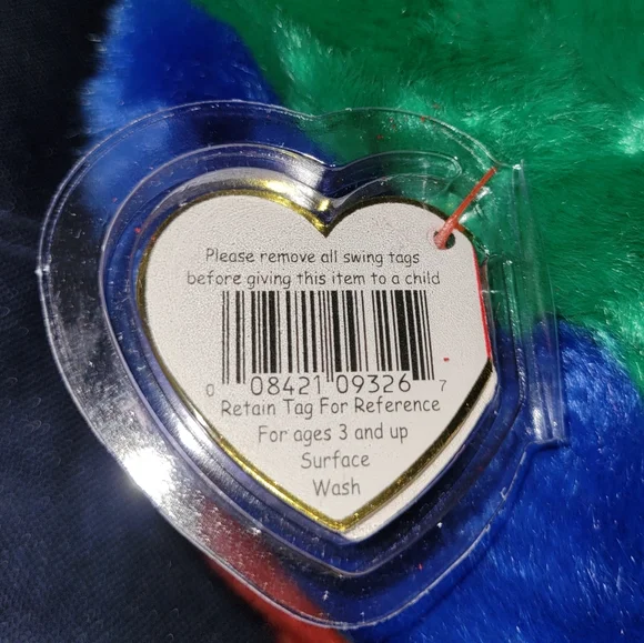 Ty Large Plush Beanie Buddy Jabber the Parrot 9 Inch MWMT Tropical Bird 1999 VTG - Picture 4 of 6